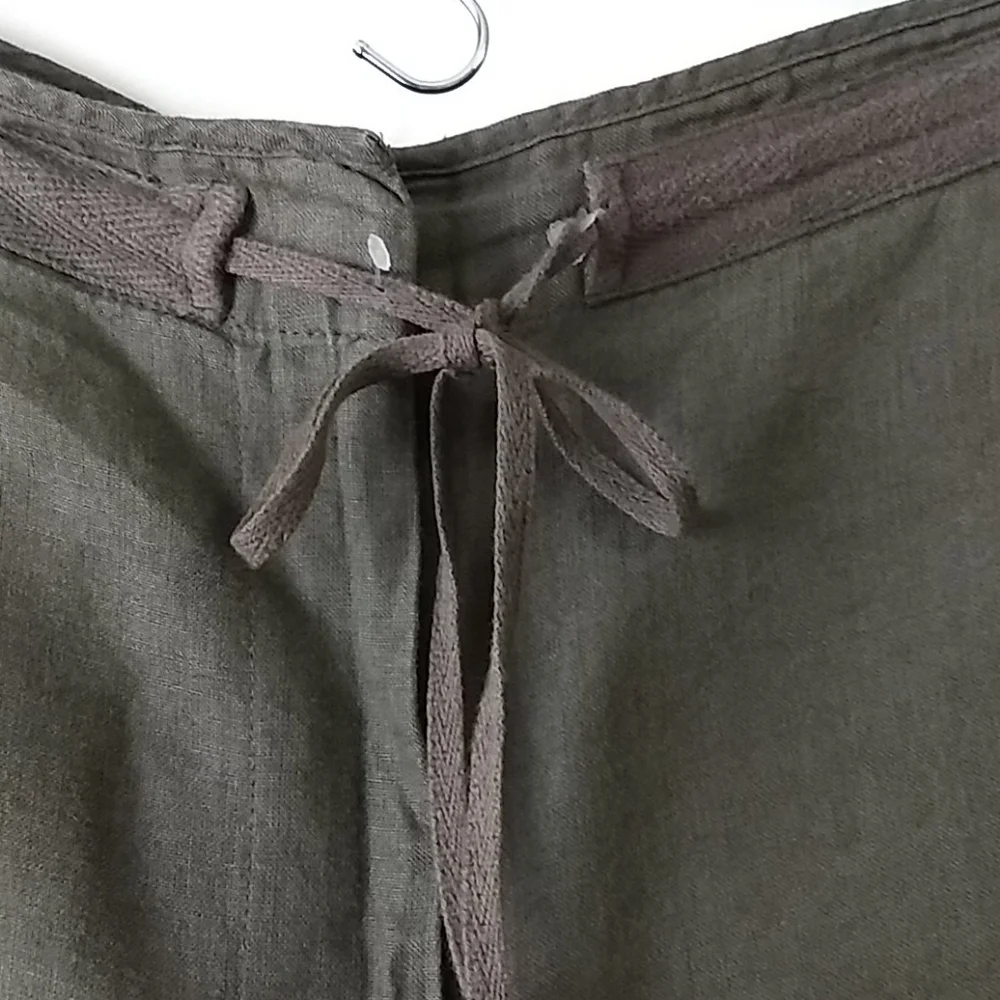 Talbot's Brown Irish Linen Peddle-pusher Pants